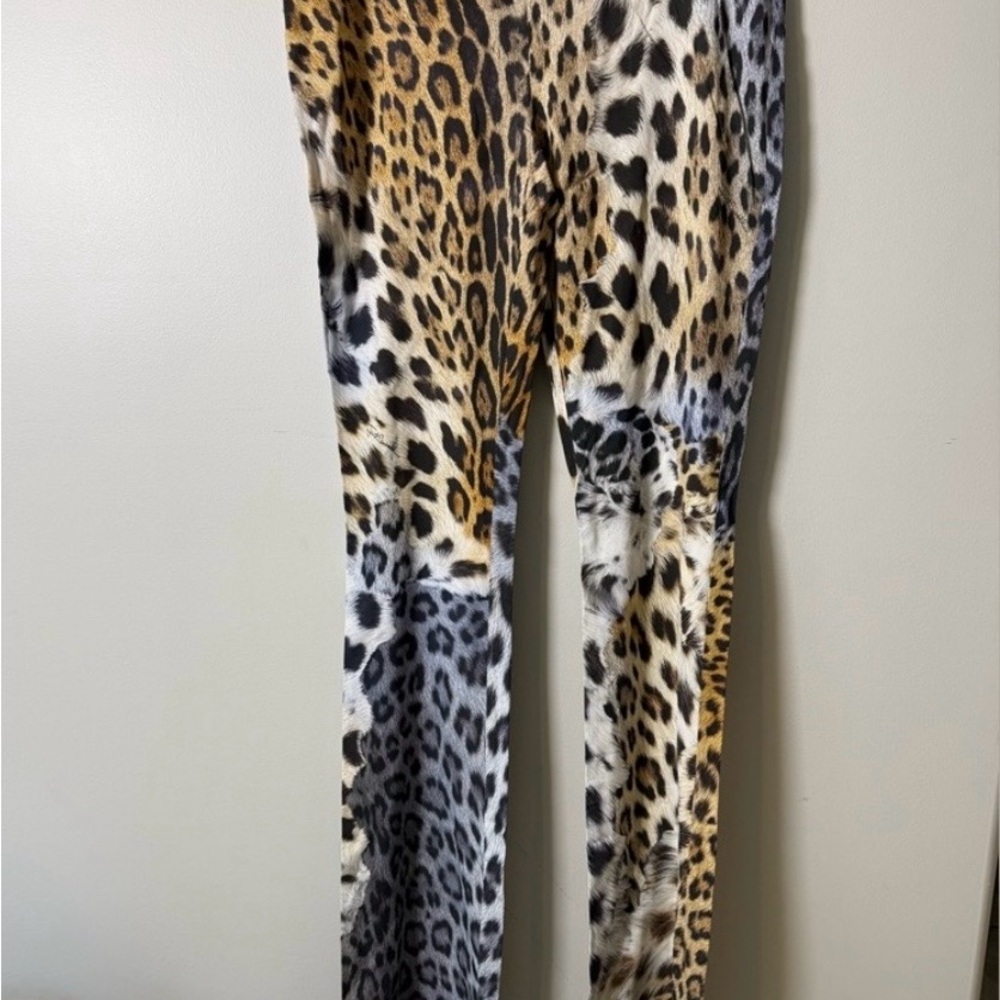 Leopard Print Flare Pants - Women's Animal Print Trousers - Picture 2 of 9